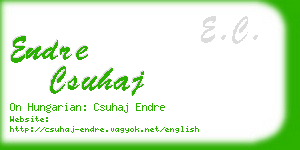 endre csuhaj business card